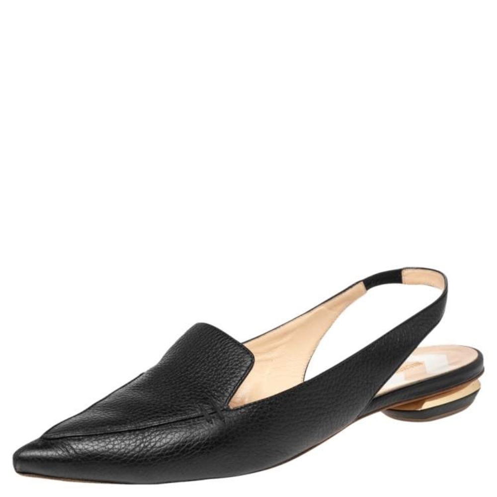 Nicholas Kirkwood black Beya slingbacks size 5.5US